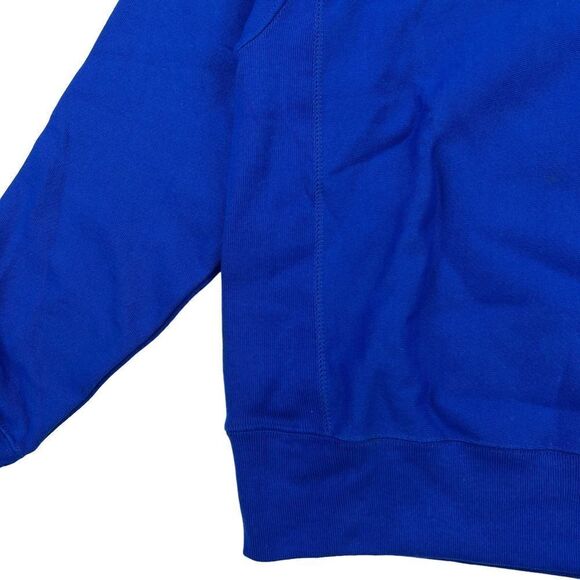 New Champion Men Blue Sweatshirt Crew Neck Fleece Pullover Yellow Logo US M - Picture 6 of 9